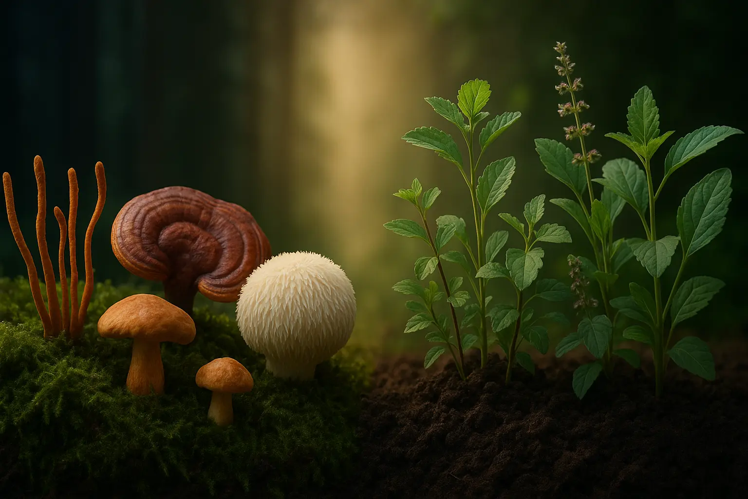 mushrooms vs herbal adaptogens
